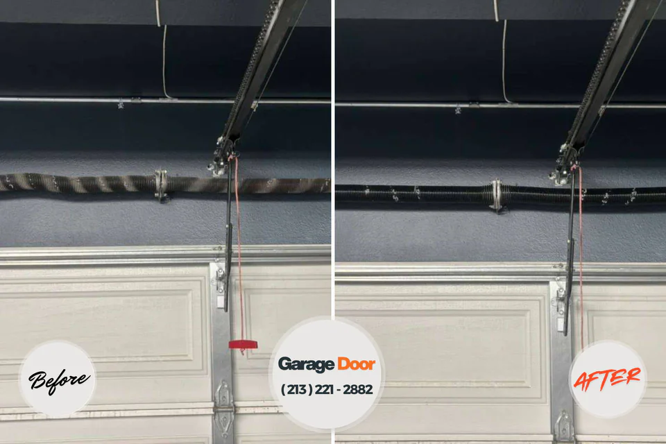 Before and after: garage door repair Morenci, AZ